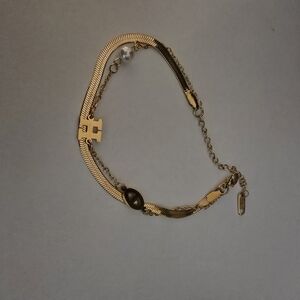 SS Elegant Gold Double Chain Bracelet